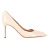 Gianvito Rossi Gianvito 85 Pumps In Cream Patent Leather In Brown