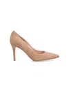 Gianvito Rossi 70mm Pointed-toe Suede Pumps In Neutral