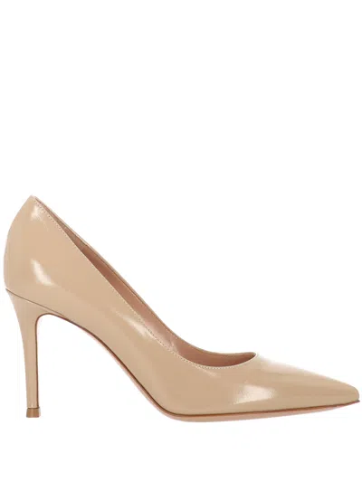 Gianvito Rossi Gianvito 85 Sand Patent Leather Pumps