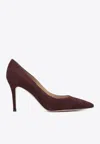 Gianvito Rossi Gianvito 85 Suede Pumps In Burgundy