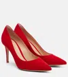 Gianvito Rossi Gianvito 85 Suede Pumps In Red