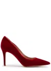 Gianvito Rossi Gianvito 85 Velvet Pumps In Red