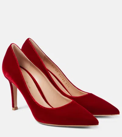 Gianvito Rossi Gianvito 85 Velvet Pumps In Red