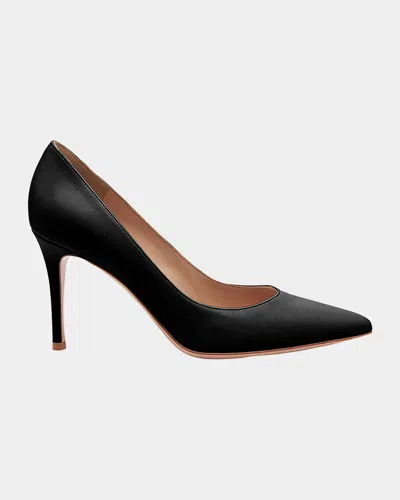Gianvito Rossi Gianvito 85 Vitello Leather Point-toe Pumps In Black