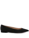 Gianvito Rossi Suede Ballerina Flats In Black
