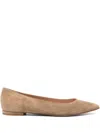 Gianvito Rossi Gianvito Suede Ballet Flats In Neutrals