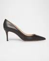 Gianvito Rossi 70mm Vitello Middle Heel Leather Pump