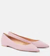 Gianvito Rossi Gianvito Flat Suede Ballet Flats In Pink