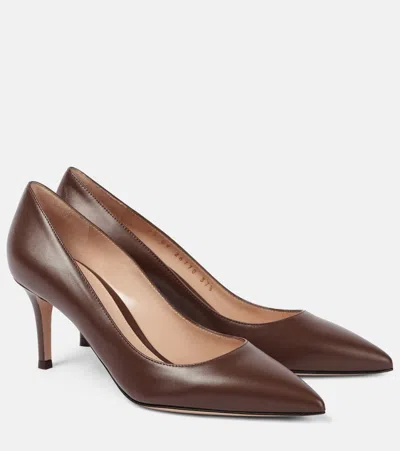 Gianvito Rossi Gianvito Leather Pumps In Brown