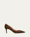 Gianvito Rossi Leopard Print Suede Pumps