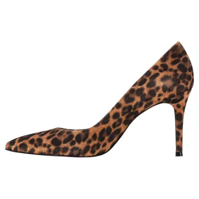 Pre-owned Gianvito Rossi Gianvito Leopard-print Suede Heels In Brown