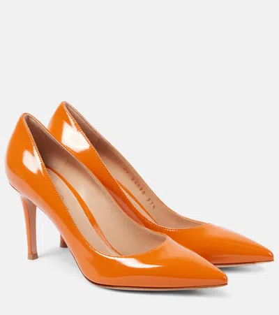 Gianvito Rossi Gianvito Patent Leather Pumps In Orange