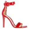 Gianvito Rossi Gianvito Portofino 105 High Heel Sandals In Red Patent Leather In Red