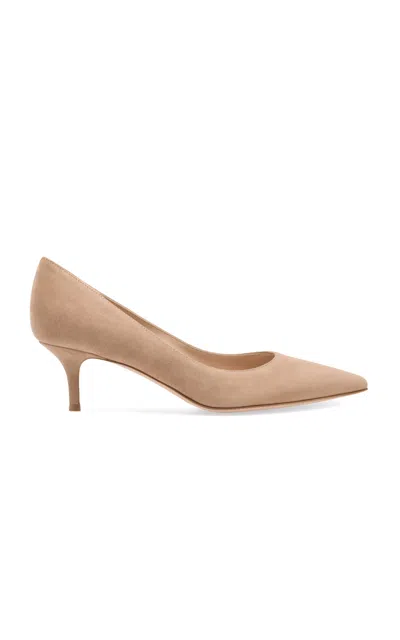 Gianvito Rossi Gianvito 55 Leather Pumps In Neutral