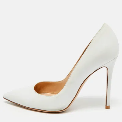 Pre-owned Gianvito Rossi Gianvito Size 38.5 White Leather Pumps