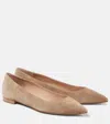 Gianvito Rossi Gianvito Suede Ballet Flats In Beige