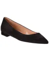Gianvito Rossi Suede Ballerina Flats In Black