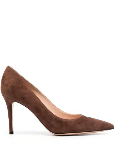 Gianvito Rossi Gianvito 85mm Suede Pumps In Brown