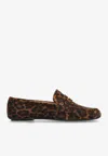 Gianvito Rossi Leopard-print Suede Loafers