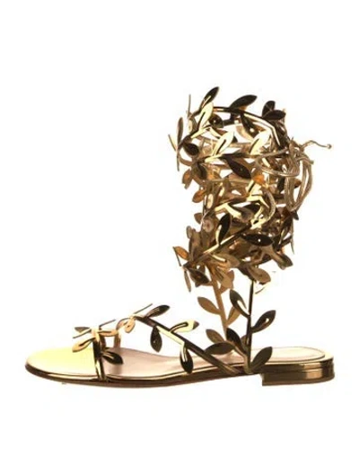 Pre-owned Gianvito Rossi Gladiator Sandals In Gold
