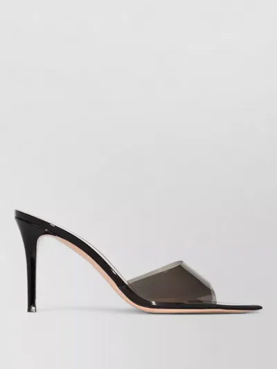 Gianvito Rossi Glass Mule Sandal Clear Strap Heel In Multi