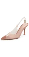 Gianvito Rossi Glass Vernice Heels Praline In Transparent