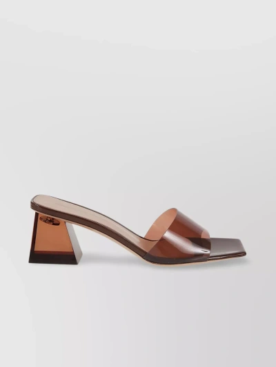 GIANVITO ROSSI GLASSY POINTED HEEL SANDALS