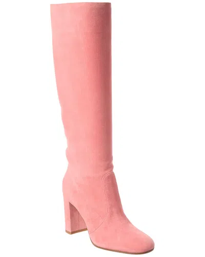 Gianvito Rossi Glen 85 Suede Knee-high Boot In Pink