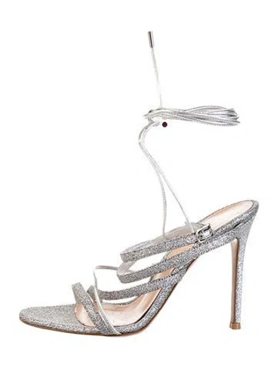 Pre-owned Gianvito Rossi Glitter Glitter Accents Gladiator Sandals