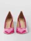 Gianvito Rossi Glossy Leather Pointed Toe Stiletto Heel Pumps In Pink