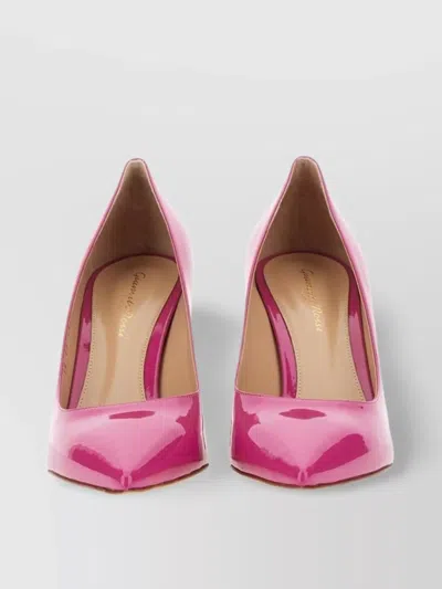 Gianvito Rossi Glossy Leather Pointed Toe Stiletto Heel Pumps