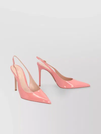 GIANVITO ROSSI GLOSSY LEATHER SLINGBACK PUMPS