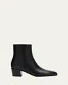 Shop Gianvito Rossi Glove Leather Block-heel Booties