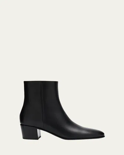 Gianvito Rossi Glove Leather Block-heel Booties