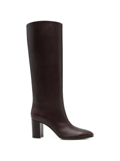 Gianvito Rossi Glove Leather Boots In Brown