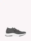 Gianvito Rossi Knitted Sneakers With Elasticized Effect In Grey