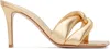 Gianvito Rossi Gold Amour Mules In Mekong