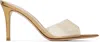 Gianvito Rossi Gold Elle 85 Heeled Sandals In Mekong+mekong