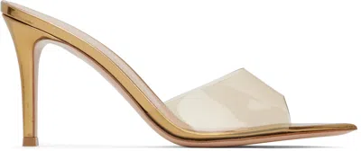 Gianvito Rossi Gold Elle 85 Heeled Sandals In Mekong+mekong