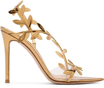 Gianvito Rossi Gold Flavia Heeled Sandals In Brown