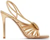 Gianvito Rossi Gold Hellen Heeled Sandals In Meko
