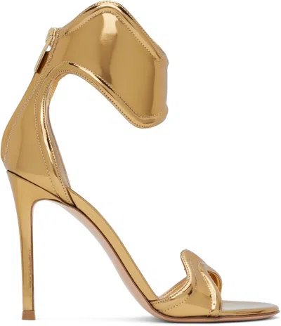 Gianvito Rossi Gold Lucrezia Heeled Sandals In Mekong