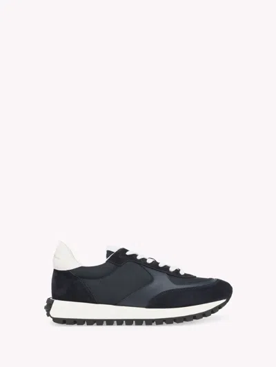 Gianvito Rossi Gravel Panelled Suede Sneakers In Black