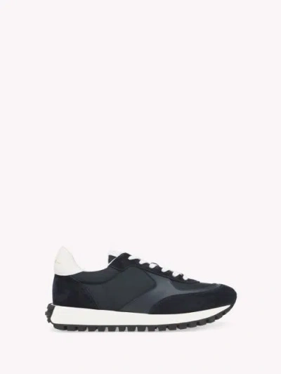 Gianvito Rossi Gravel Panelled Suede Sneakers In Black