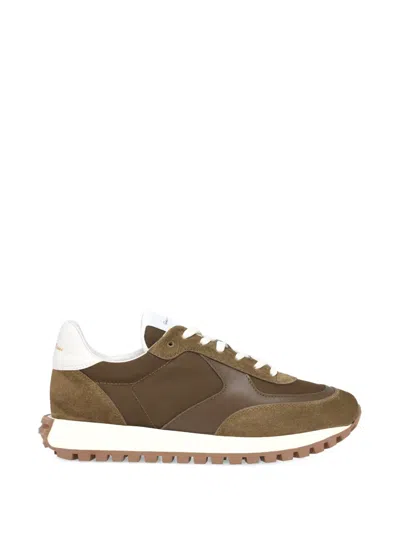 Gianvito Rossi Gravel Suede Sneakers In Brown