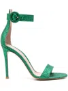 Gianvito Rossi Starlight Glitter High Heel Sandals In Green