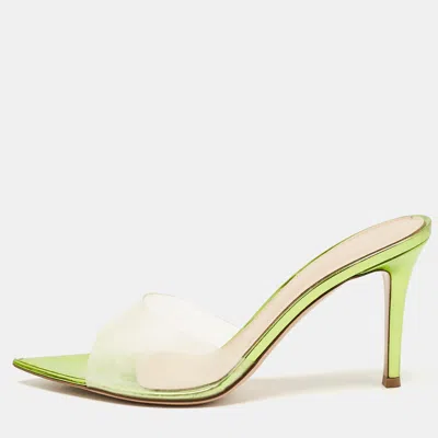 Gianvito Rossi Green Pvc Elle Slide Sandals