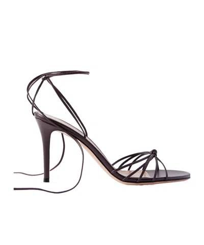 Gianvito Rossi Gwyneth 85 Leather Sandals In Brown