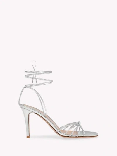 Gianvito Rossi 85mm Gwyneth Sandals In Silver