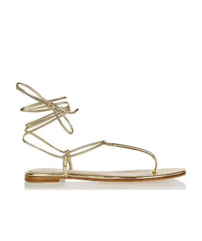 Gianvito Rossi Gwyneth Flat Sandals In Gold